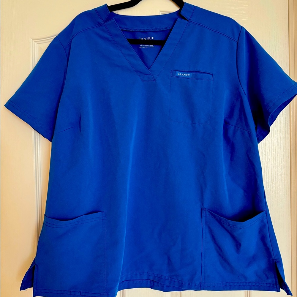 Jaanuu royal blue women’s scrub top